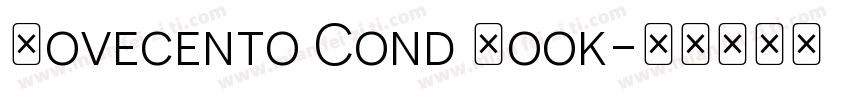 Novecento Cond Book字体转换